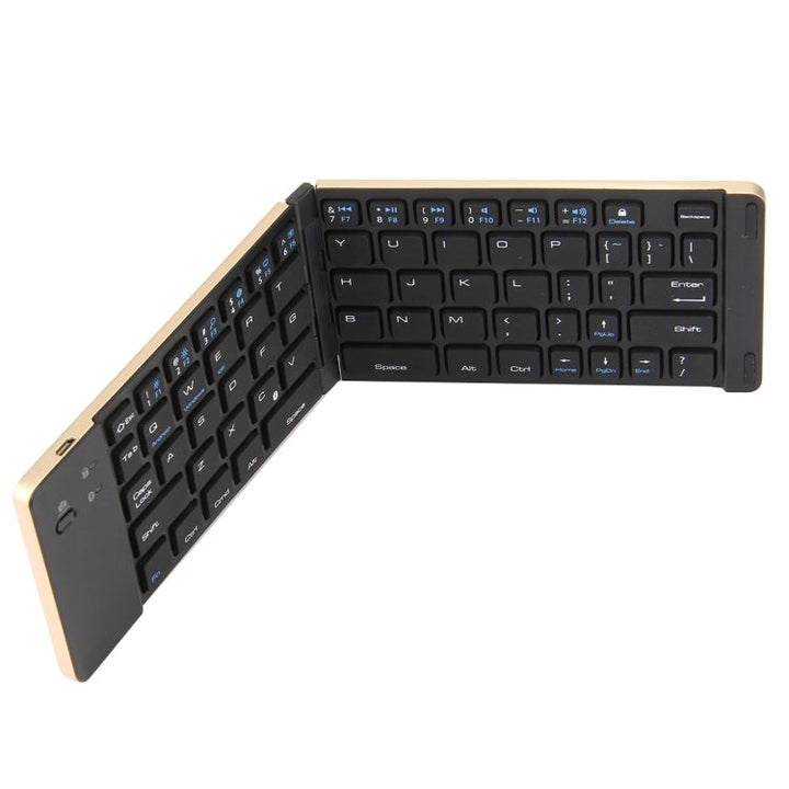 Lisslune | F66 foldable Bluetooth Wireless 66-key keyboard, supports Android / Windows / iOS (Gold)
