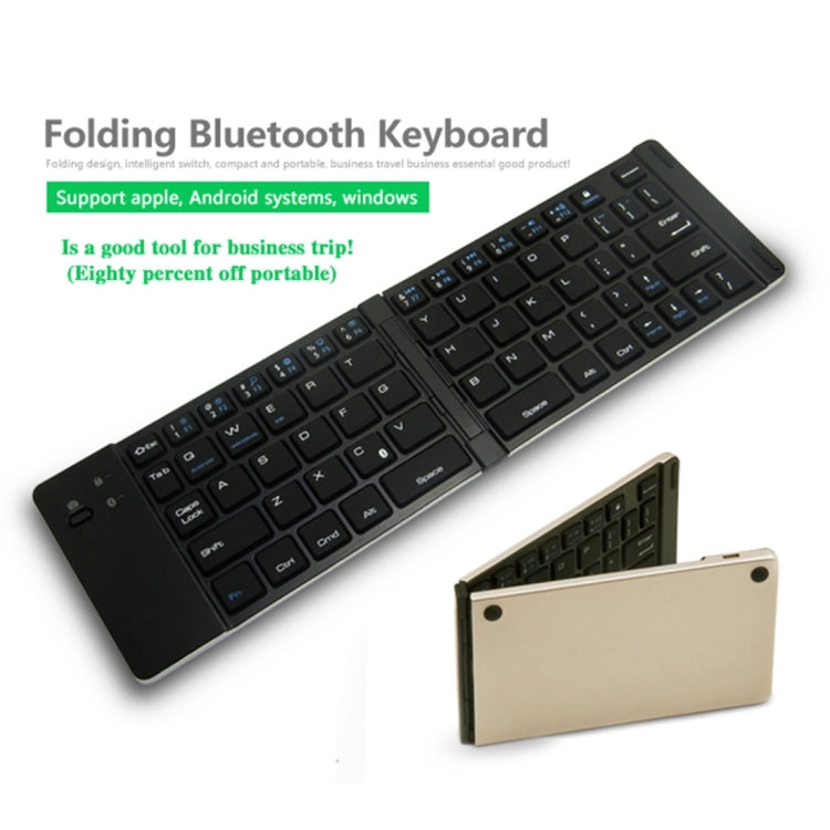 Lisslune | F66 Folding Bluetooth Wireless 66 Keys Keyboard, Supports Android / Windows / iOS (Rose Gold)
