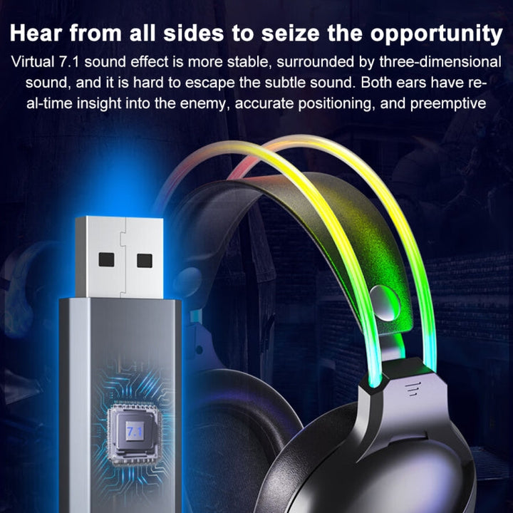 Lisslune | AULA S503 Headset RGB Wired Gaming Headphones