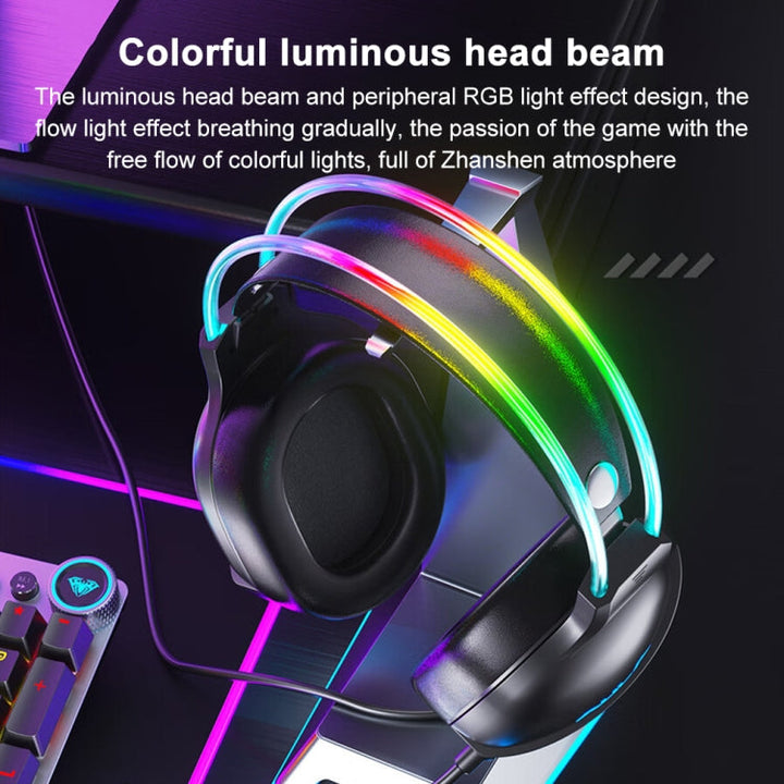 Lisslune | AULA S503 Headset RGB Wired Gaming Headphones