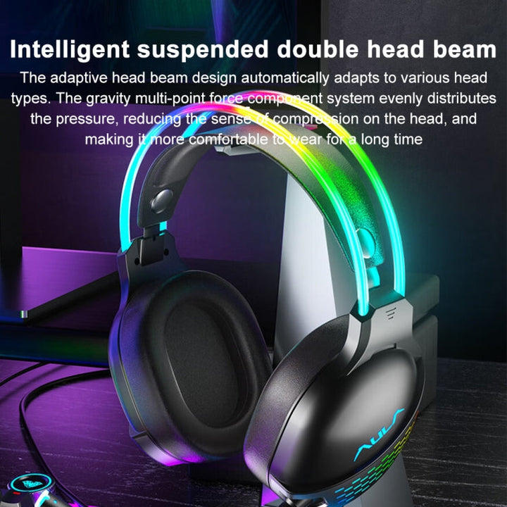 Lisslune | AULA S503 Headset RGB Wired Gaming Headphones