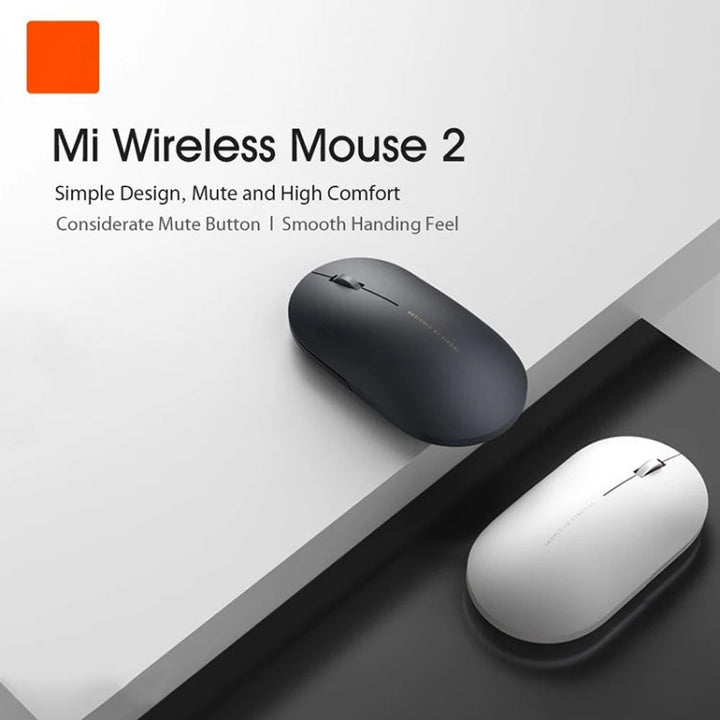 Lisslune | Original Xiaomi 2.4GHz 125HZ 1000DPI Rechargeable Ultra-thin Computer Mouse 2(White)