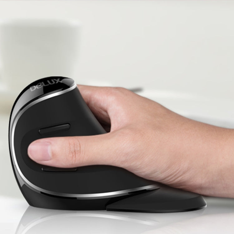 Lisslune | DELUX M618 Plus 2.4G 1600DPI Wireless Portable Vertical Ergonomic Mouse