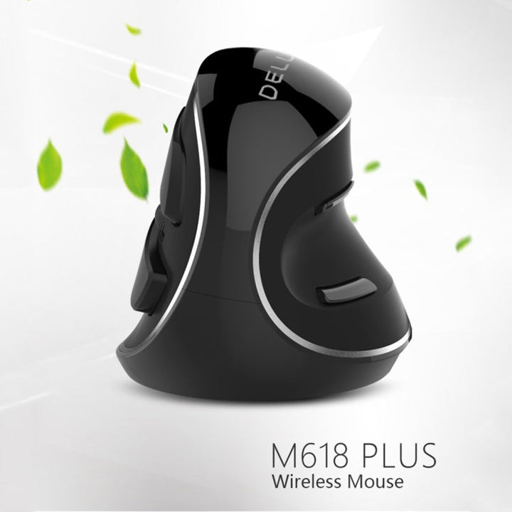 Lisslune | DELUX M618 Plus 2.4G 1600DPI Wireless Portable Vertical Ergonomic Mouse