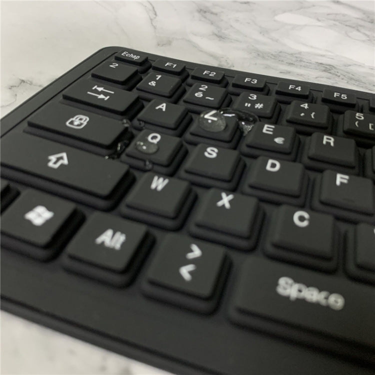 Lisslune | 103 Key French USB Wired Silicone Waterproof Keyboard Desktop Notebook Keyboard, Cable Length: 1.5 m