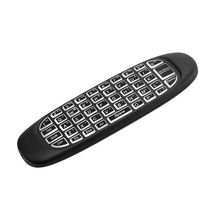 Lisslune | C120 Backlit Air Mouse 2.4GHz Wireless Keyboard 3D Gyroscope Sensor Android Remote Control for PC, Android TV Box / Smart TV, Game Devices