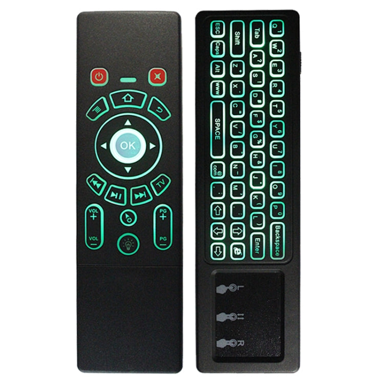 Lisslune | T6 Colored Light Version Air Mouse 2.4GHz Wireless Keyboard Remote Control with Touchpad & IR Learning for PC, Android TV Box / Smart TV, Multimedia Devices