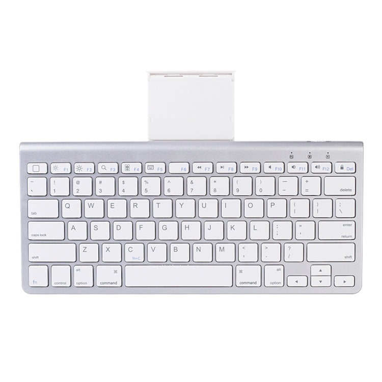 Lisslune | MC Saite 460BT 78 Keys Ultra-Thin Mini Wireless Bluetooth Keyboard, Built-in Holder, Supports Android / iOS / Windows System (Silver)