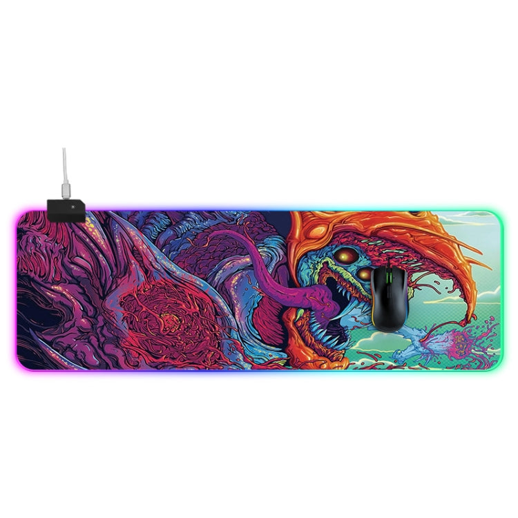 Lisslune | Computer Monster pattern illuminated mouse pad, size: 90 x 30 x 0.4cm