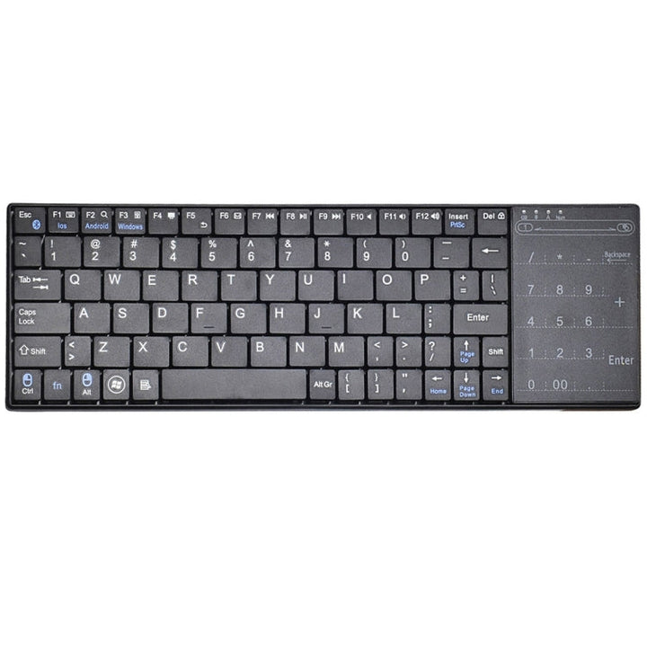 Lisslune | K-07 ABS wireless rechargeable Bluetooth touch keyboard (Black)