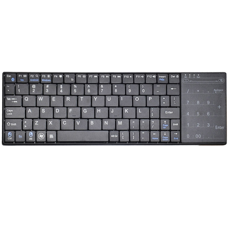 Lisslune | K-07 ABS wireless rechargeable Bluetooth touch keyboard (Black)
