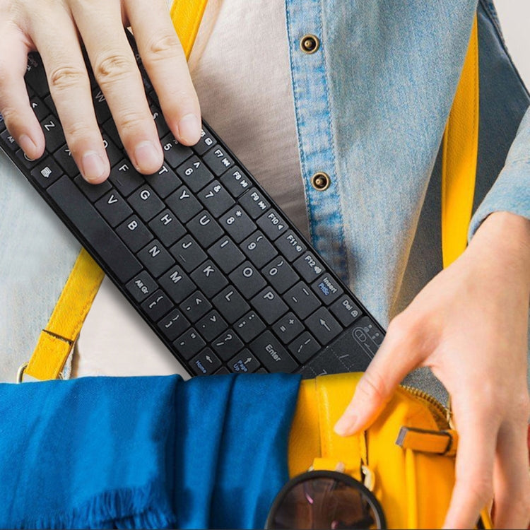 Lisslune | K-07 ABS wireless rechargeable Bluetooth touch keyboard (Black)