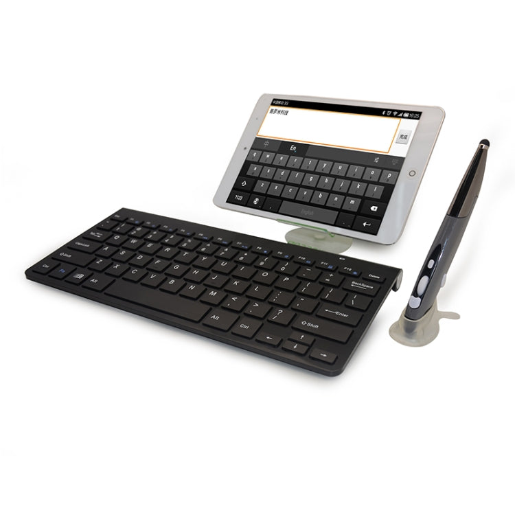 Lisslune | KM-909 2.4GHz Smart Stylus Pen Wireless Optical Mouse + Wireless Keyboard Set (Black)
