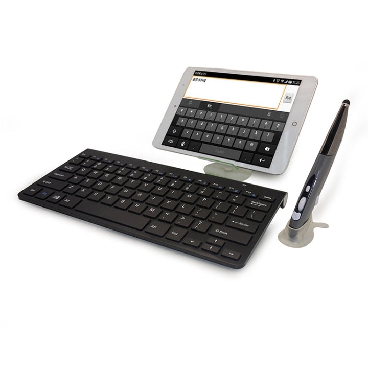 Lisslune | KM-909 2.4GHz Smart Stylus Pen Wireless Optical Mouse + Wireless Keyboard Set (Black)