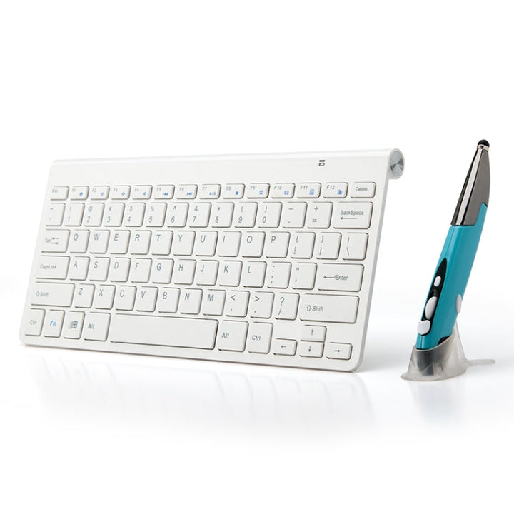 Lisslune | KM-909 2.4GHz Smart Pen wireless optical mouse + wireless keyboard set (White)