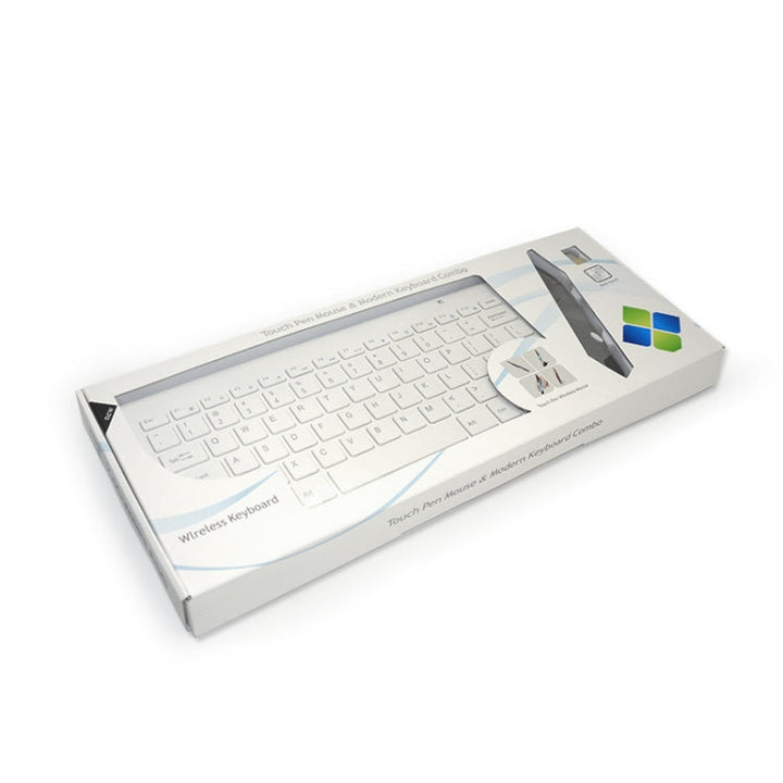 Lisslune | KM-909 2.4GHz Smart Pen wireless optical mouse + wireless keyboard set (White)