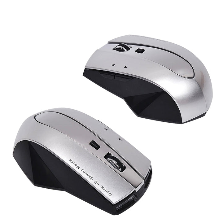 Lisslune | MZ-011 2.4GHz 1600DPI Wireless Rechargeable Optical Mouse with HUB Function (Black Silver)