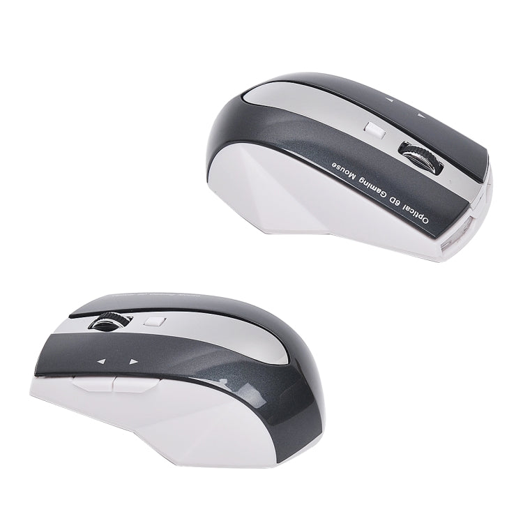 Lisslune | MZ-011 2.4GHz 1600DPI Wireless Rechargeable Optical Mouse with HUB Function (White + Royal Blue)
