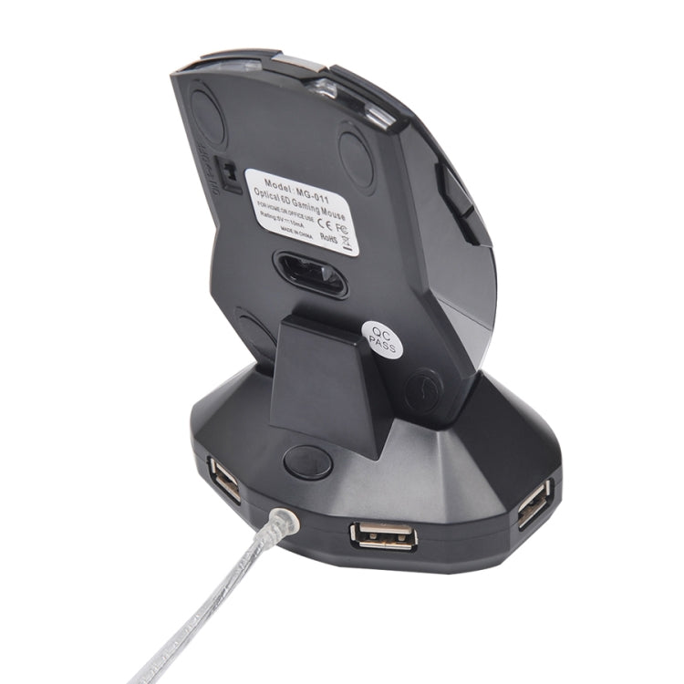 Lisslune | MZ-011 2.4GHz 1600DPI Wireless Rechargeable Optical Mouse with HUB Function (Blue)