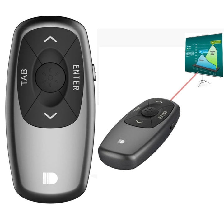 Lisslune | Doosl DSIT011 2.4GHz Mini rechargeable PowerPoint presentation remote control, control distance: 100m (Black)