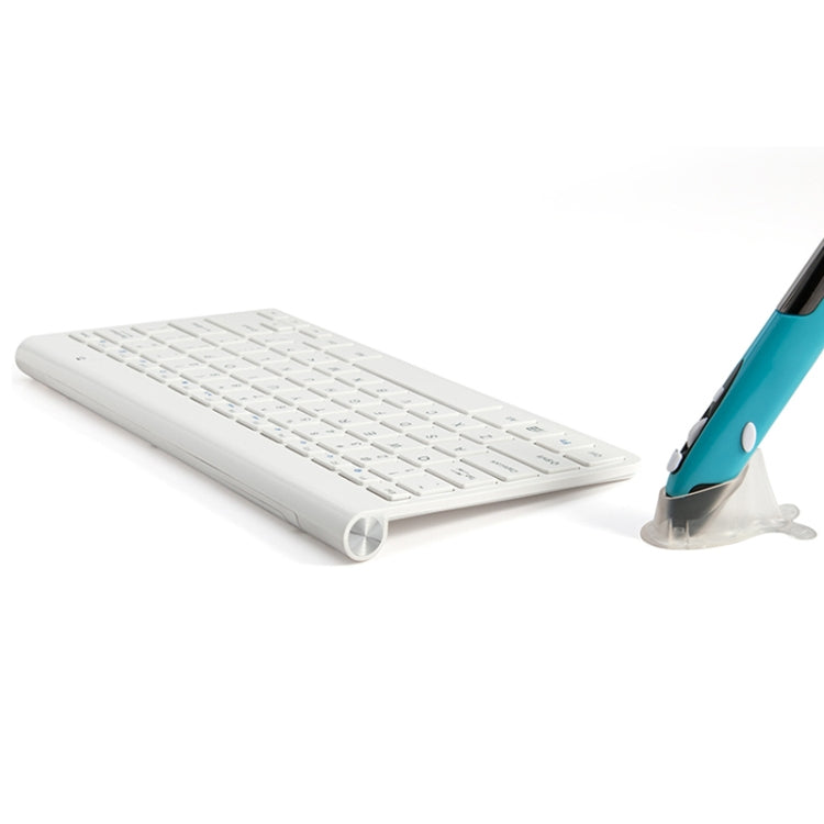 Lisslune | KM-909 2.4GHz Wireless Multimedia Keyboard + Wireless Optical Pen Mouse with USB Receiver Set for Computer PC Laptop, Random Color Delivery of the Pen Mouses (White)