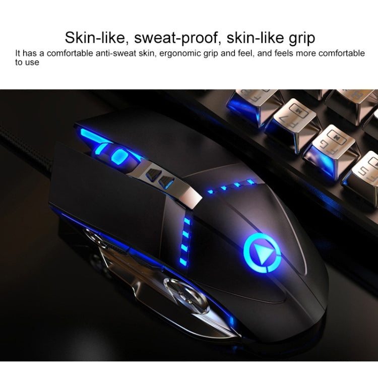 Lisslune | YINDIAO K002 USB Wired Mechanical Feel RGB Backlit Keyboard + Optical Mouse Set (White)