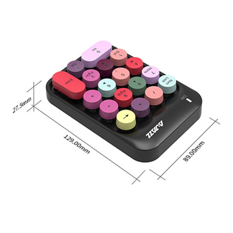 Lisslune | Ajazz AK18 2.4G Mini Wireless Multicolor Keys Numeric Keyboard (Pink)