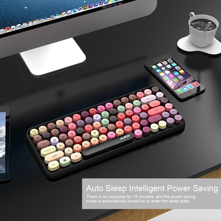Lisslune | Ajazz 308I Tablet Mobile Phone Computer Household Office Wireless Keyboard (Black)
