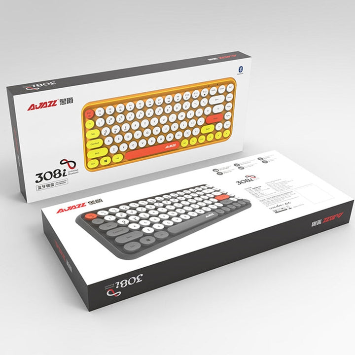 Lisslune | Ajazz 308I Tablet Mobile Phone Computer Home Office Wireless Keyboard (Green)