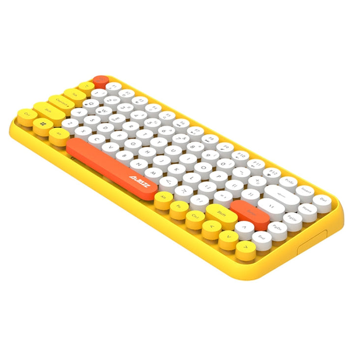 Lisslune | Ajazz 308I 84 Keys Tablet Mobile Phone Computer Home Office Bluetooth Keyboard (Yellow)
