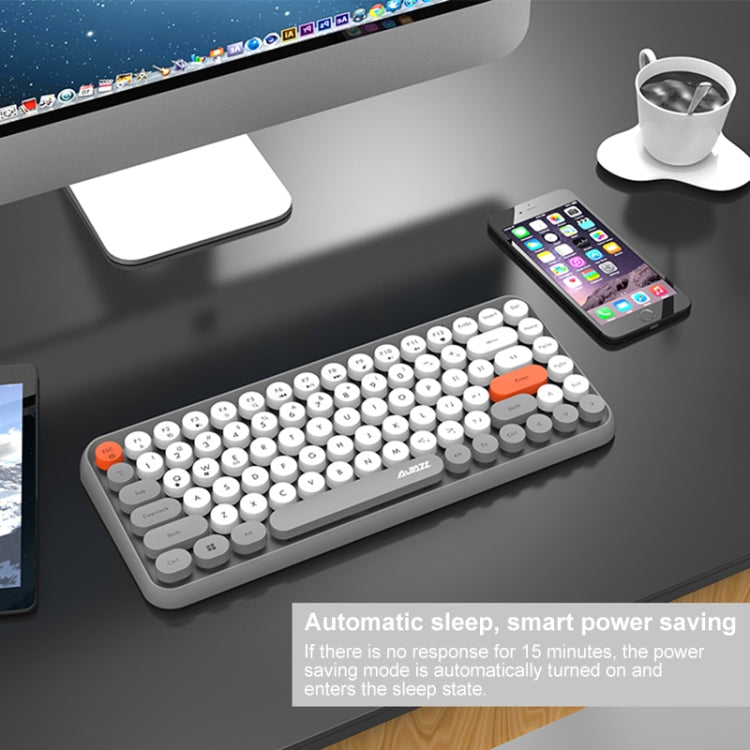 Lisslune | Ajazz 308I 84 Keys Tablet Mobile Phone Computer Home Office Bluetooth Keyboard (Yellow)