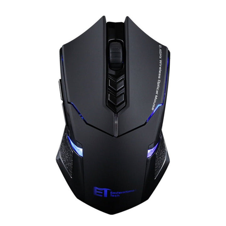 Lisslune | ET X-08 7-Button 2400DPI 2.4G Wireless Silent Gaming Mouse with USB Receiver & Colorful Backlighting (Black)