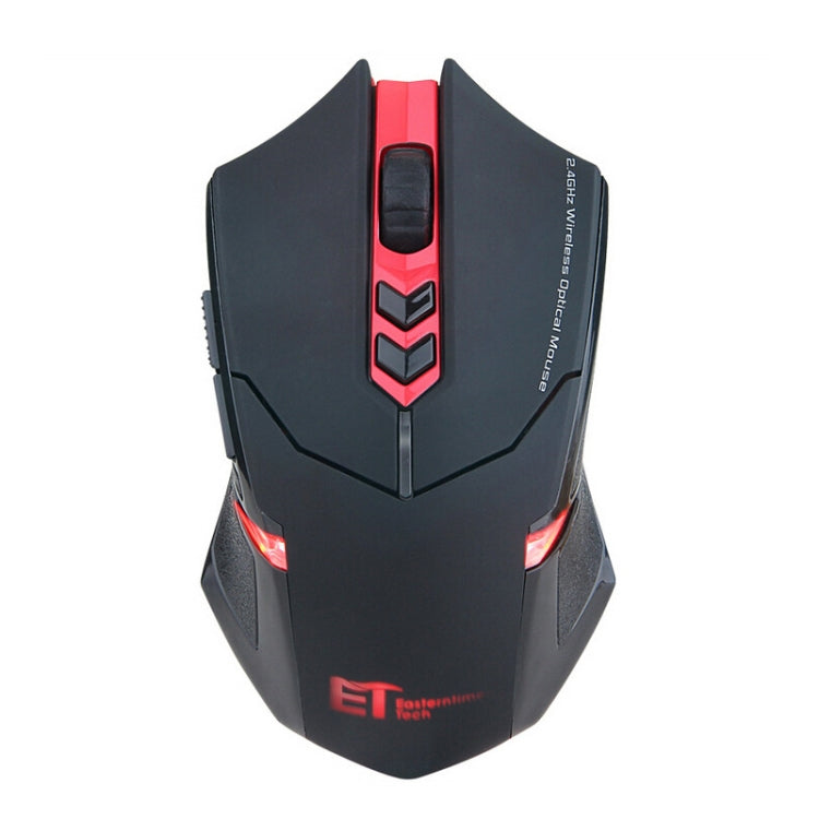Lisslune | ET X-08 7-Button 2400DPI 2.4G Wireless Silent Gaming Mouse with USB Receiver & Colorful Backlight (Red)