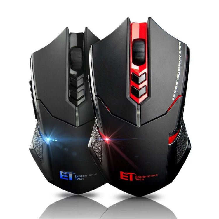 Lisslune | ET X-08 7-Button 2400DPI 2.4G Wireless Silent Gaming Mouse with USB Receiver & Colorful Backlighting (Black)