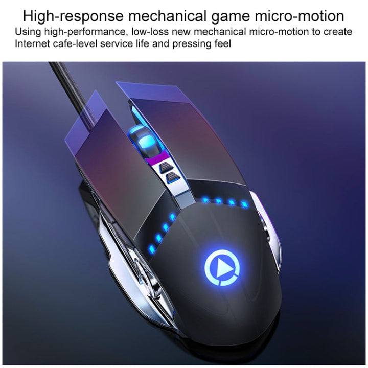 Lisslune | YINDIAO V2 Mechanical Feel Gaming Keyboard Mouse Set (Black Rainbow Light)