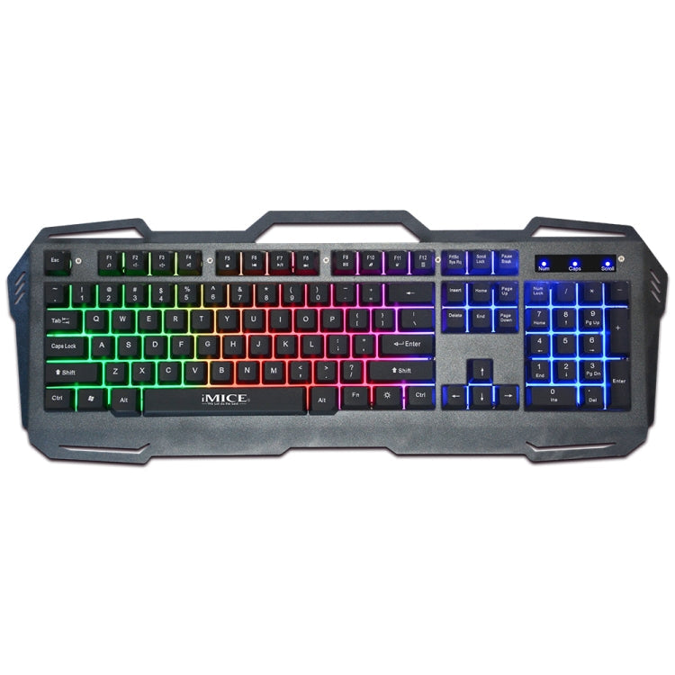 Lisslune | iMICE AK-400 USB-Interface 104 Keys Wired RGB Backlit Gaming Keyboard for Computer PC Laptop (Black)