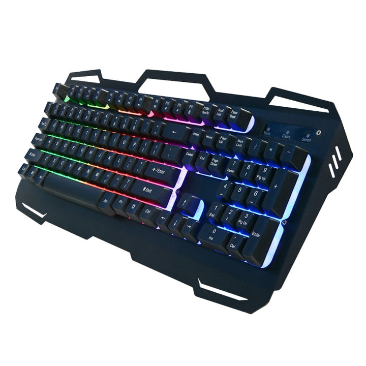 Lisslune | iMICE AK-400 USB-Interface 104 Keys Wired RGB Backlit Gaming Keyboard for Computer PC Laptop (Black)