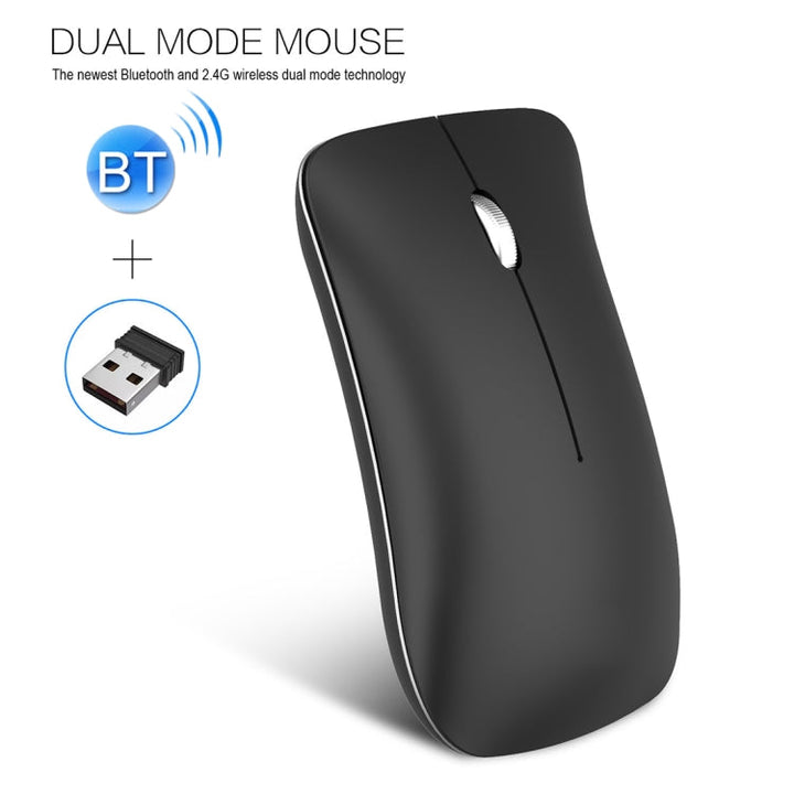 Lisslune | HXSJ T23 Bluetooth + 2.4GHz Wireless Dual Modes 4-Button 1600 DPI Adjustable Ergonomic Optical Mouse