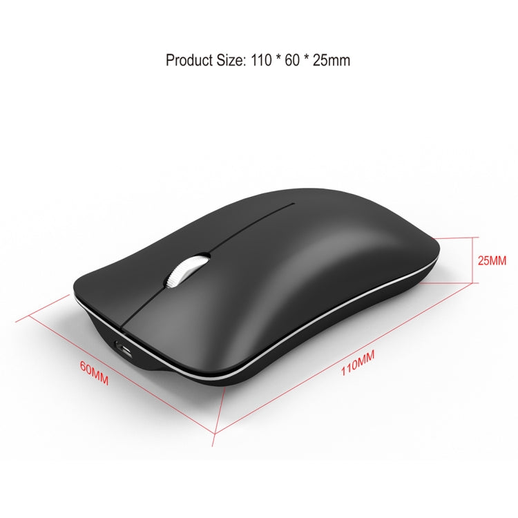 Lisslune | HXSJ T23 Bluetooth + 2.4GHz Wireless Dual Modes 4-Button 1600 DPI Adjustable Ergonomic Optical Mouse
