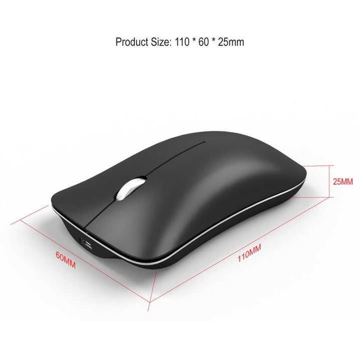 Lisslune | HXSJ T23 Bluetooth + 2.4GHz Wireless Dual Modes 4-Button 1600 DPI Adjustable Ergonomic Optical Mouse