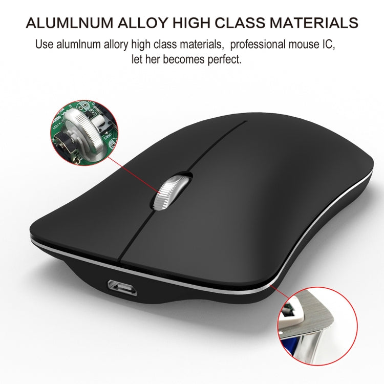 Lisslune | HXSJ T23 Bluetooth + 2.4GHz Wireless Dual Modes 4-Button 1600 DPI Adjustable Ergonomic Optical Mouse