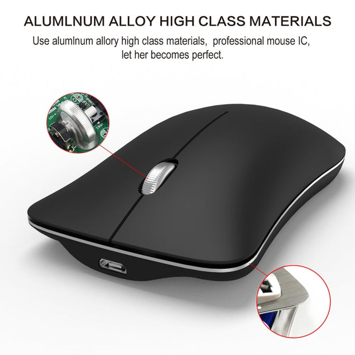 Lisslune | HXSJ T23 Bluetooth + 2.4GHz Wireless Dual Modes 4-Button 1600 DPI Adjustable Ergonomic Optical Mouse