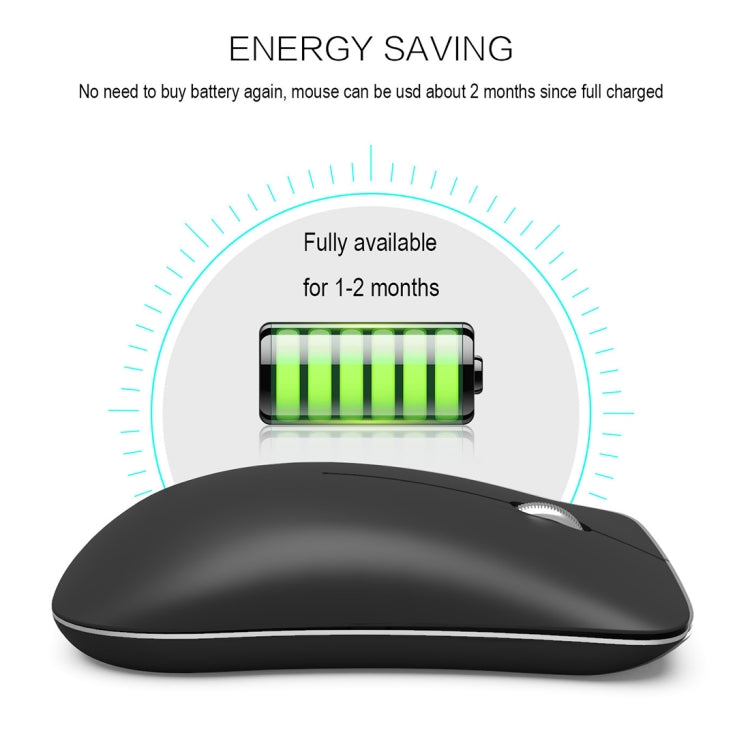 Lisslune | HXSJ T23 Bluetooth + 2.4GHz Wireless Dual Modes 4-Button 1600 DPI Adjustable Ergonomic Optical Mouse