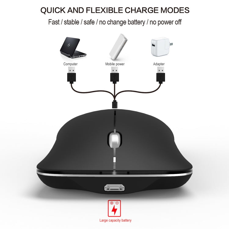 Lisslune | HXSJ T23 Bluetooth + 2.4GHz Wireless Dual Modes 4-Button 1600 DPI Adjustable Ergonomic Optical Mouse