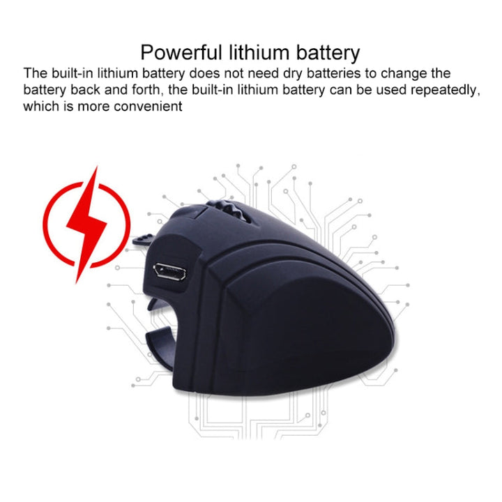 Lisslune | GM306DM 2.4G Lazy Finger Ring Mouse Rechargeable Wireless Mouse (Black)