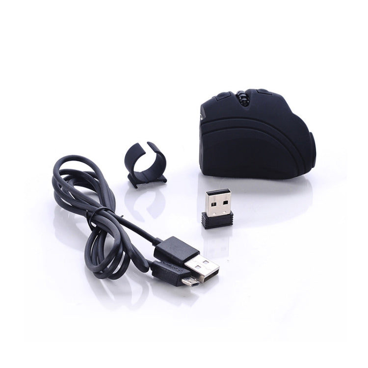 Lisslune | GM306DM 2.4G Lazy Finger Ring Mouse Rechargeable Wireless Mouse (Black)