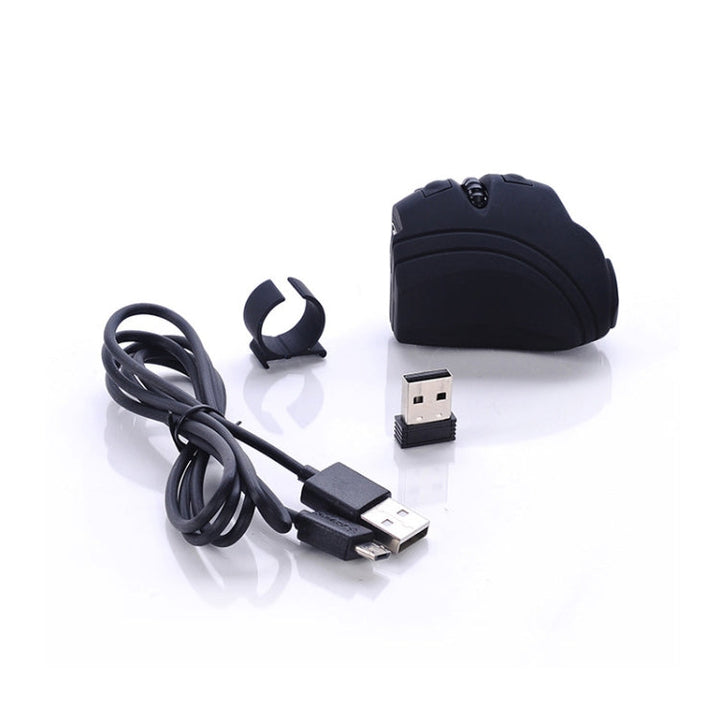 Lisslune | GM306DM 2.4G Lazy Finger Ring Mouse Rechargeable Wireless Mouse (Black)