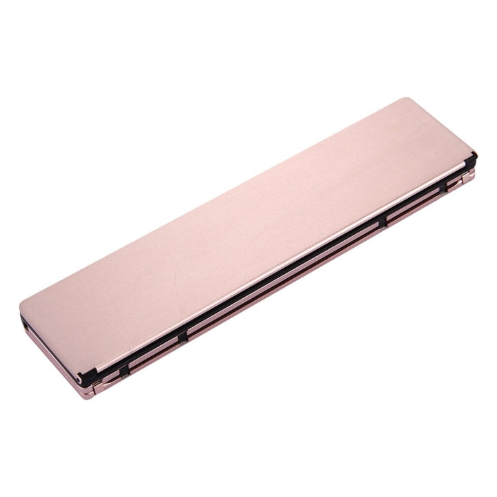 Lisslune | F18 Ultra-slim Rechargeable Foldable 58-Key Bluetooth Wireless Keyboard with Holder (Rose Gold)