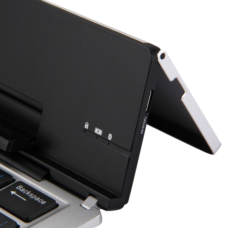 Lisslune | F18 Ultra-slim Rechargeable Foldable 58-Key Bluetooth Wireless Keyboard with Holder (Silver)