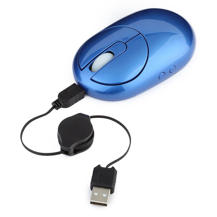 Lisslune | MZ-012 2.4G 1200 DPI Wireless Rechargeable Optical Mouse with 3 Ports USB Hub / Charging Dock (Blue)
